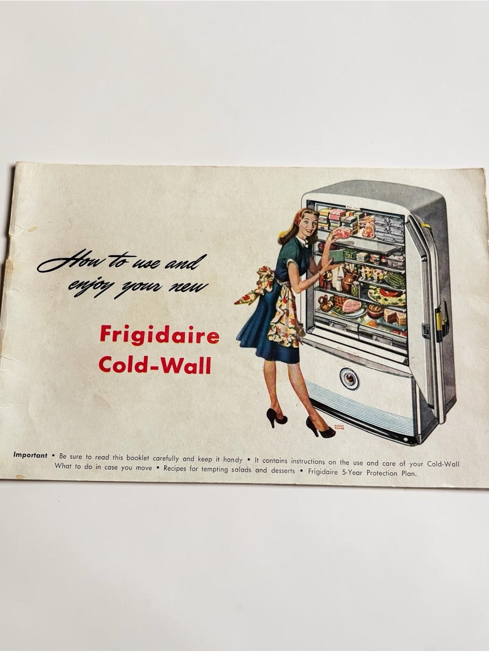 Frigidaire Cold-Wall Vintage Refrigerator Brochure - Cream & Red